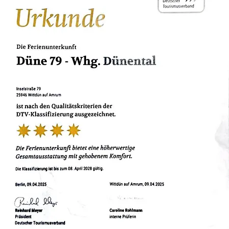 Apartmán Duenenperle Duenental Wittdün